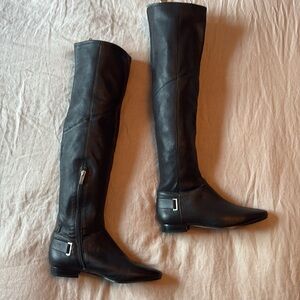 Black leather OTK Boots 7